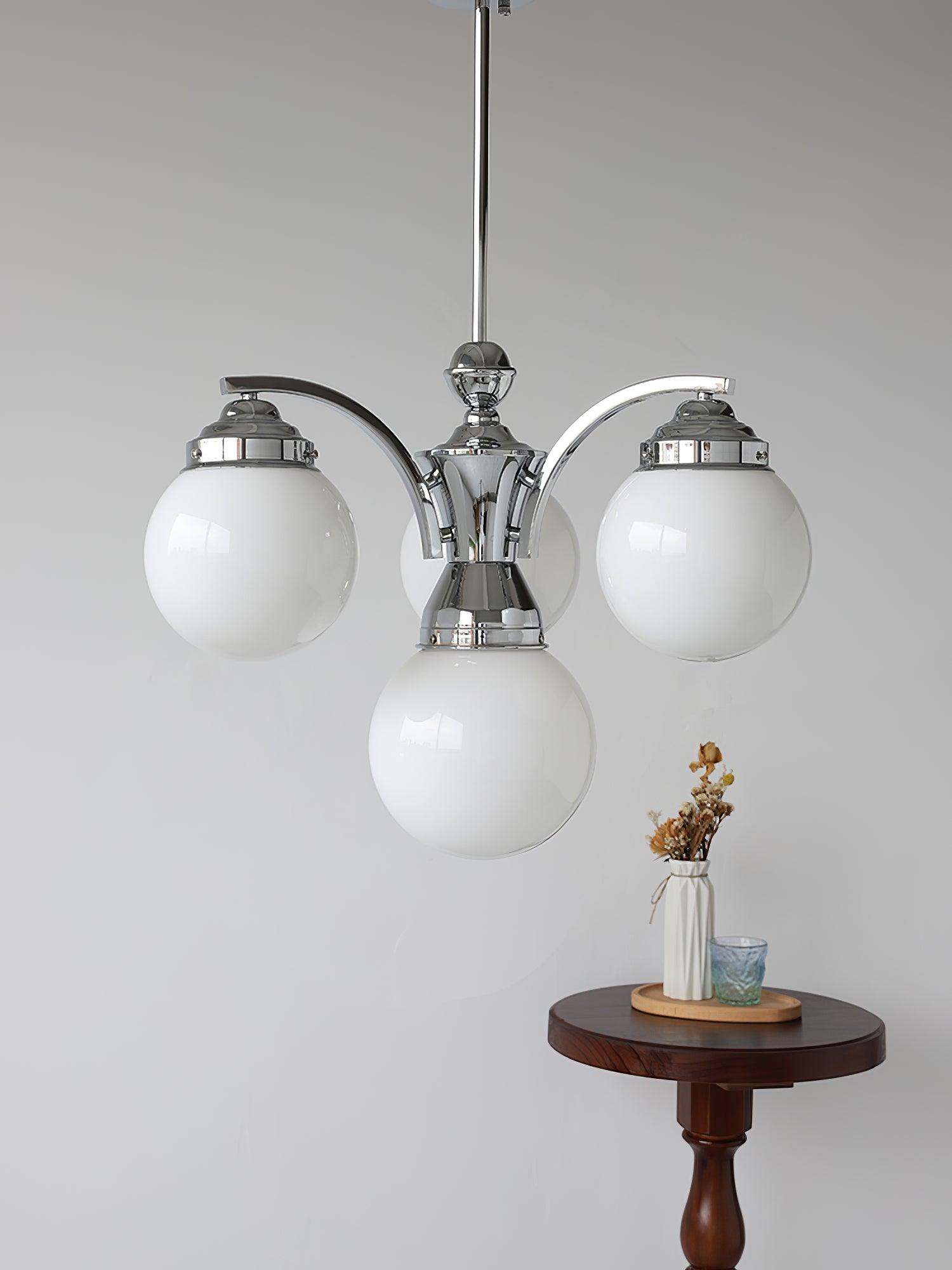 Modern Dewdrop Glass Globe Chandelier Art Deco Pendant Lighting for Living Room