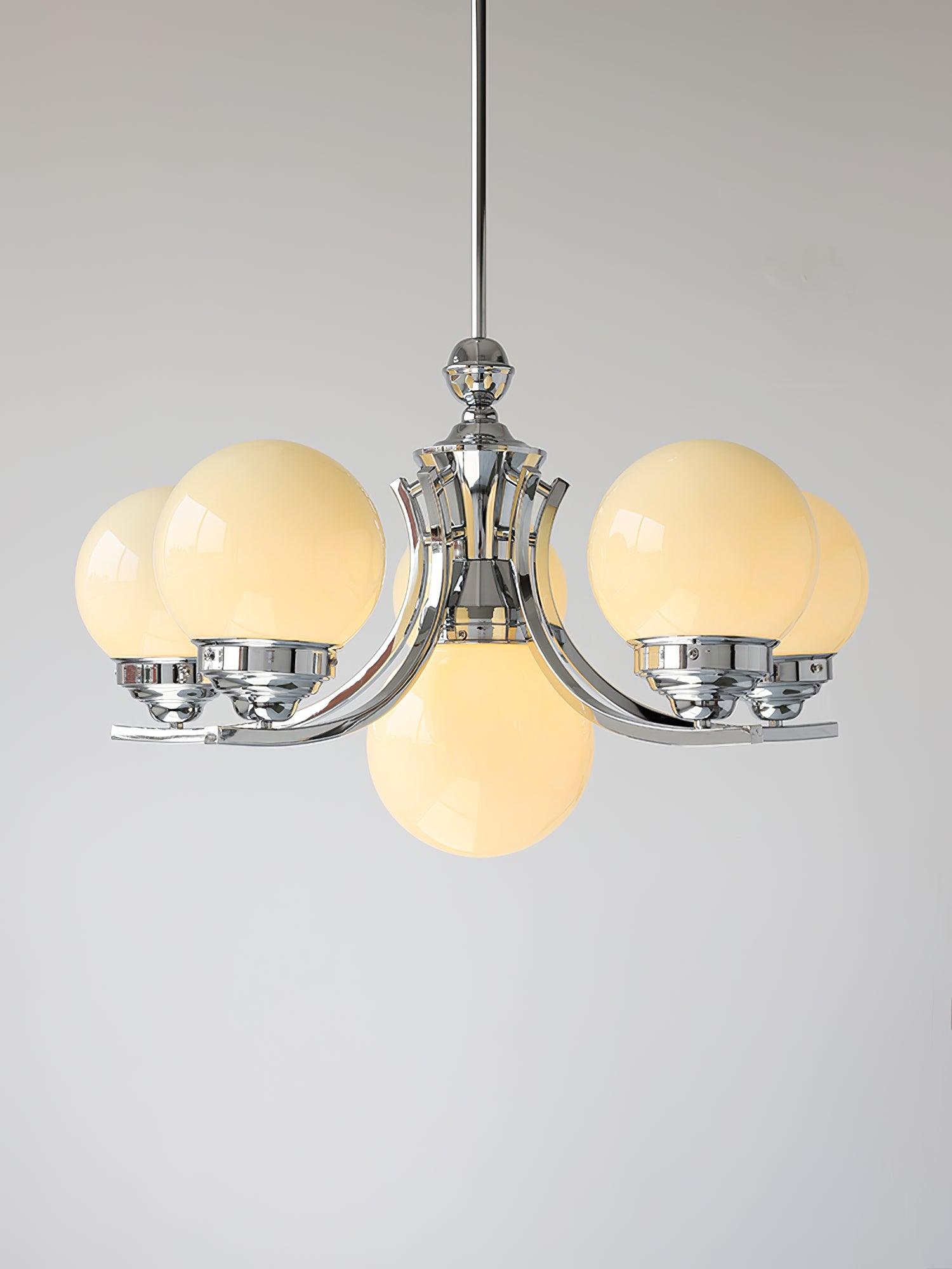 Modern Dewdrop Glass Globe Chandelier Art Deco Pendant Lighting for Living Room