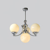 Modern Dewdrop Glass Globe Chandelier Art Deco Pendant Lighting for Living Room