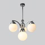Modern Dewdrop Glass Globe Chandelier Art Deco Pendant Lighting for Living Room