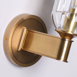 Modern Diamond Crystal Wall Sconce Luxury Brass LED Vanity Light for Bedroom and Hallway