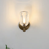 Modern Diamond Crystal Wall Sconce Luxury Brass LED Vanity Light for Bedroom and Hallway