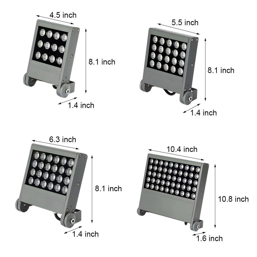 Modern Die Cast Aluminum Square LED Flood Light Outdoor Security Wall Mount Lighting 12W 18W 24W 36W