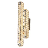 Modern Dimmable LED Crystal Wall Sconce Elegant Double Strip Vanity Light for Living Room