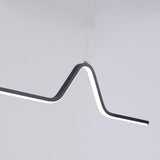 Modern Dimmable LED Ring and Linear Pendant Light for Kitchen Island Decor