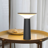 Modern Dimmable LED Torch Table Lamp with Rotatable Shade and USB Charging Base