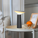 Modern Dimmable LED Torch Table Lamp with Rotatable Shade and USB Charging Base