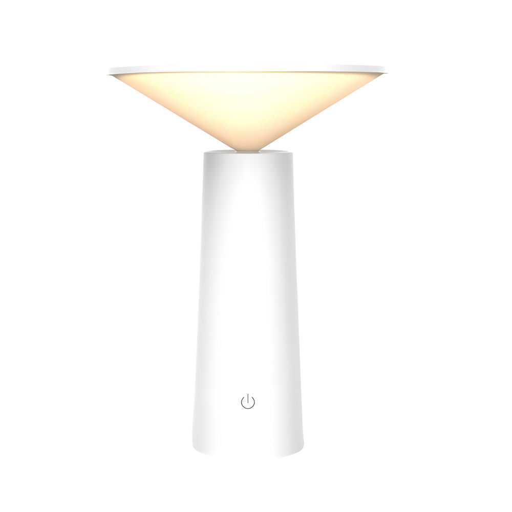 Modern Dimmable LED Torch Table Lamp with Rotatable Shade and USB Charging Base