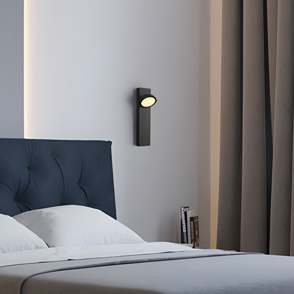 Modern Dimmable LED Wall Sconce with Rotatable Spotlight and Touch Control for Bedroom Reading