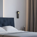 Modern Dimmable LED Wall Sconce with Rotatable Spotlight and Touch Control for Bedroom Reading