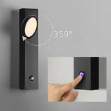 Modern Dimmable LED Wall Sconce with Rotatable Spotlight and Touch Control for Bedroom Reading