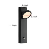 Modern Dimmable LED Wall Sconce with Rotatable Spotlight and Touch Control for Bedroom Reading