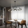 Modern DIY Adjustable Metal LED Chandelier Three Step Dimming Minimalist Pendant Light