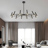 Modern DIY Adjustable Metal LED Chandelier Three Step Dimming Minimalist Pendant Light