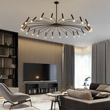 Modern DIY Adjustable Metal LED Chandelier Three Step Dimming Minimalist Pendant Light