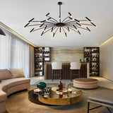 Modern DIY Adjustable Metal LED Chandelier Three Step Dimming Minimalist Pendant Light