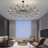 Modern DIY Adjustable Metal LED Chandelier Three Step Dimming Minimalist Pendant Light