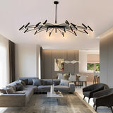 Modern DIY Adjustable Metal LED Chandelier Three Step Dimming Minimalist Pendant Light