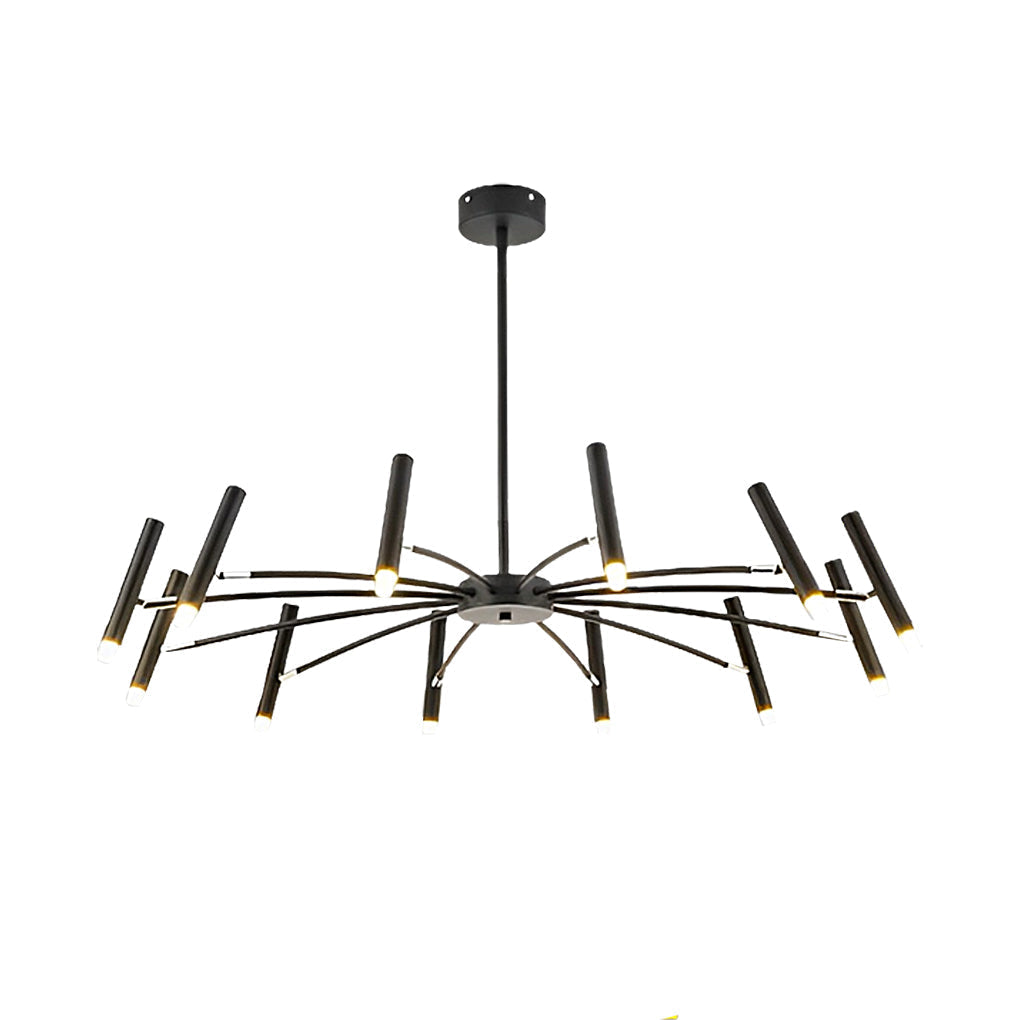 Modern DIY Adjustable Metal LED Chandelier Three Step Dimming Minimalist Pendant Light