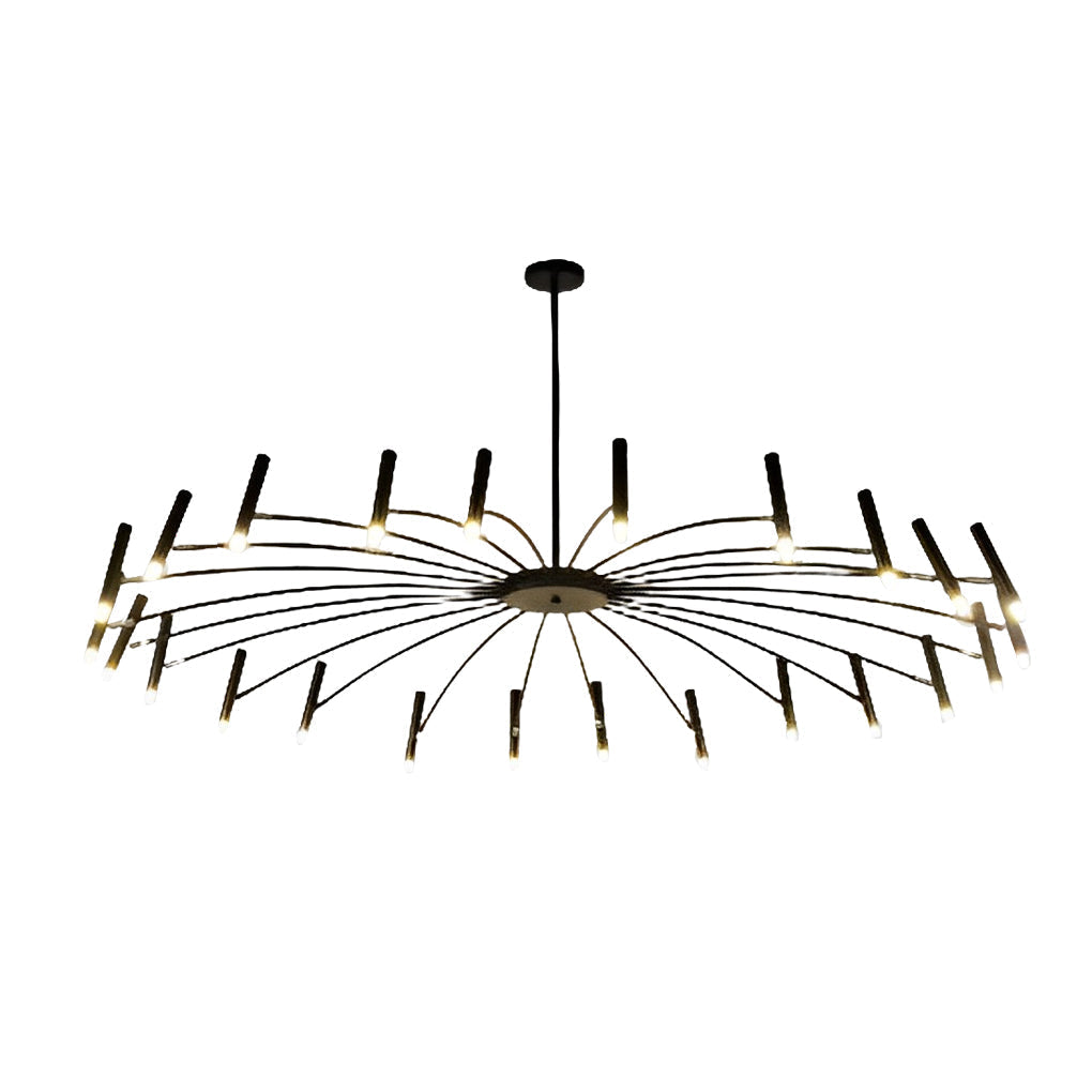 Modern DIY Adjustable Metal LED Chandelier Three Step Dimming Minimalist Pendant Light