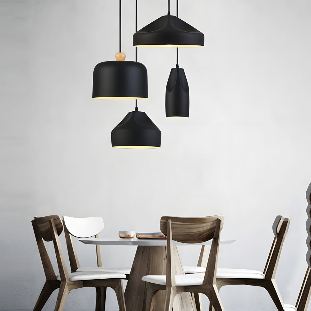 Modern Dome Aluminum LED Pendant Light for Dining Room and Office Adjustable Hanging Lamp