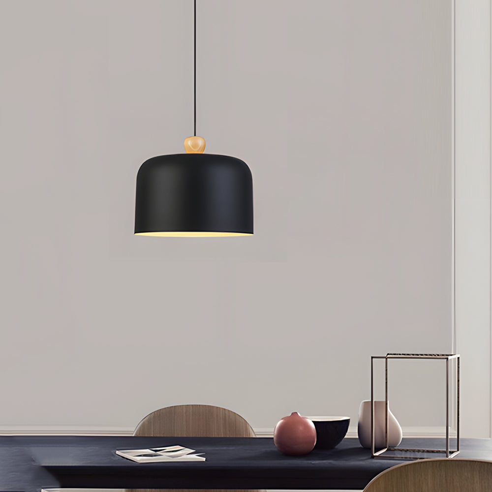 Modern Dome Aluminum LED Pendant Light for Dining Room and Office Adjustable Hanging Lamp