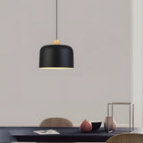 Modern Dome Aluminum LED Pendant Light for Dining Room and Office Adjustable Hanging Lamp