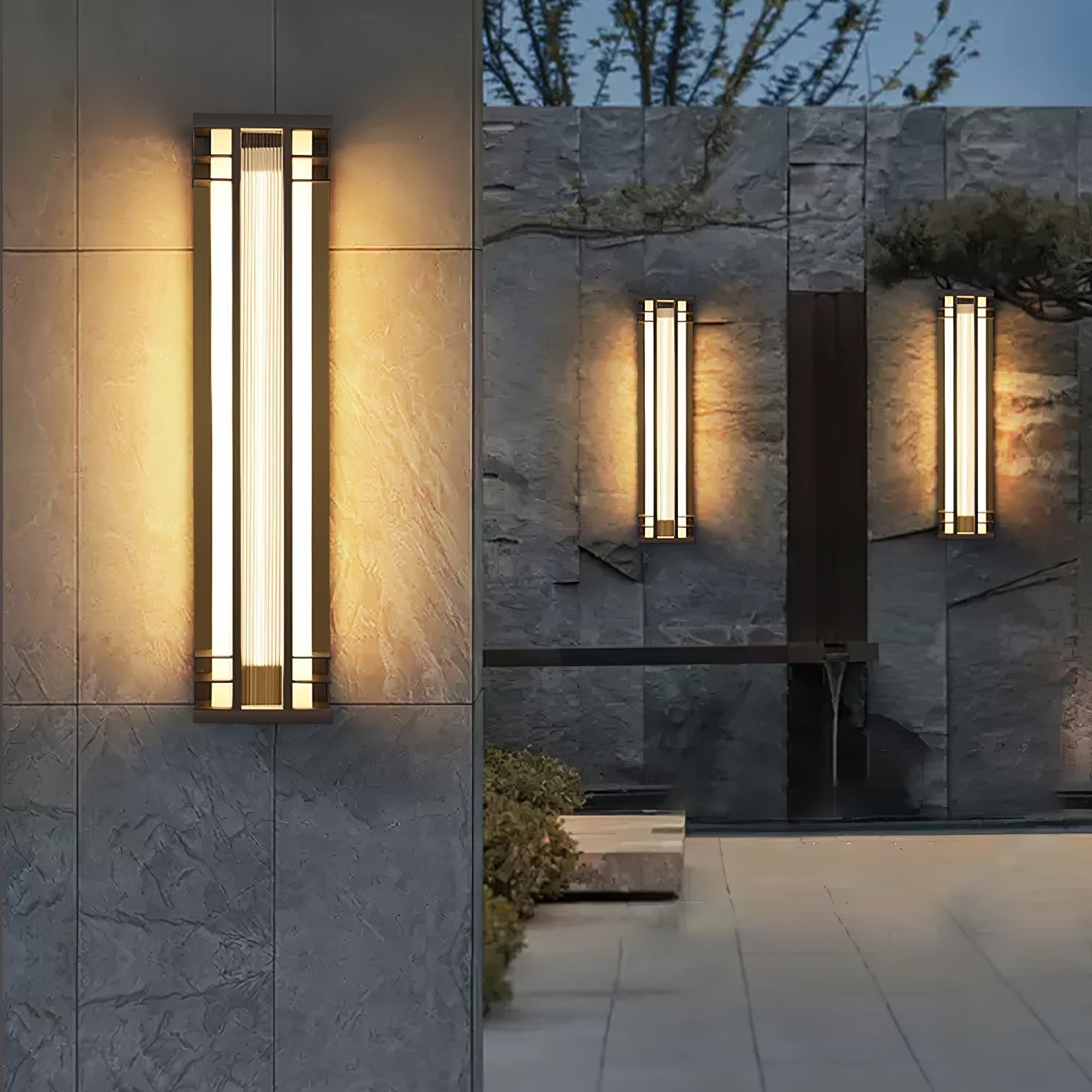Modern Double Axis Outdoor Wall Sconce Waterproof Stainless Steel Exterior LED Lighting