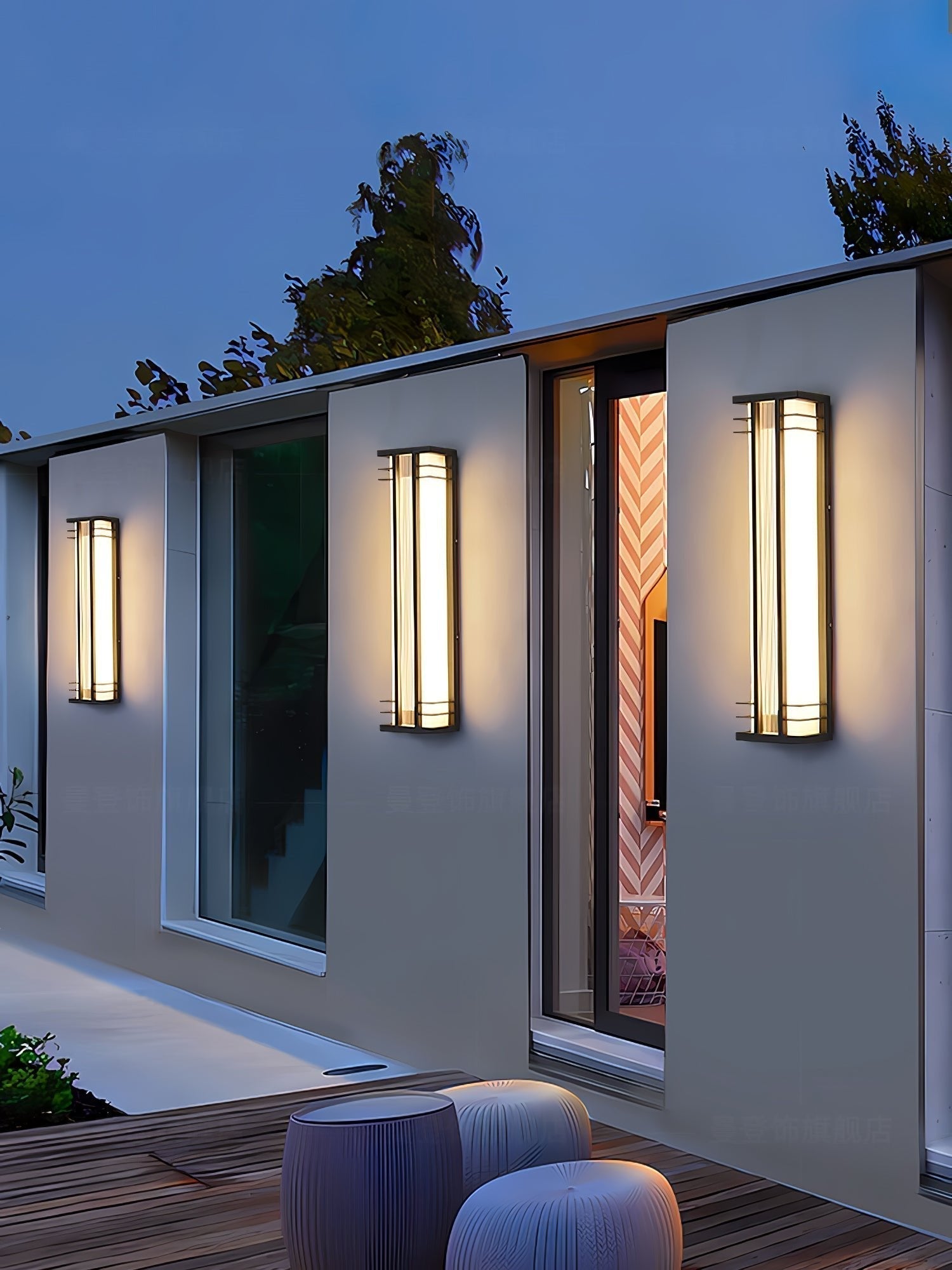 Modern Double Axis Outdoor Wall Sconce Waterproof Stainless Steel Exterior LED Lighting