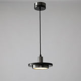 Modern Double Circle Marble LED Pendant Light Metal Hanging Lamp for Kitchen Island and Dining Room