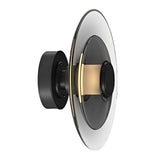 Modern Double Layer Glass Wall Sconce Round LED Nordic Indoor Light Fixture for Living Room Bedroom