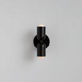 Modern Double Plug In Wall Sconce with Colorful Metal Glass Shades Dual Light Fixture