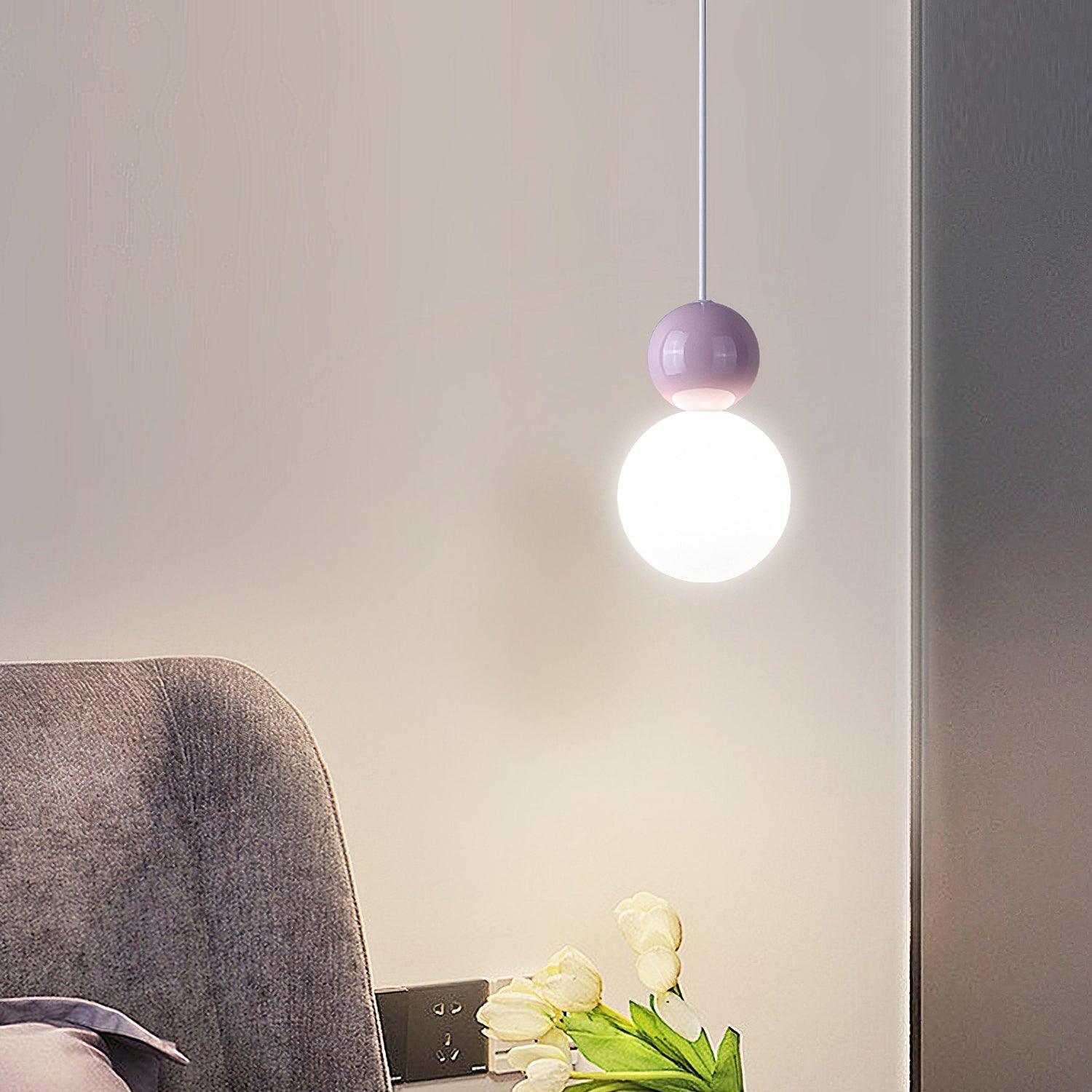 Modern Double Sphere Acrylic Pendant Light for Contemporary Dining and Living Areas