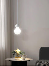 Modern Double Sphere Acrylic Pendant Light for Contemporary Dining and Living Areas
