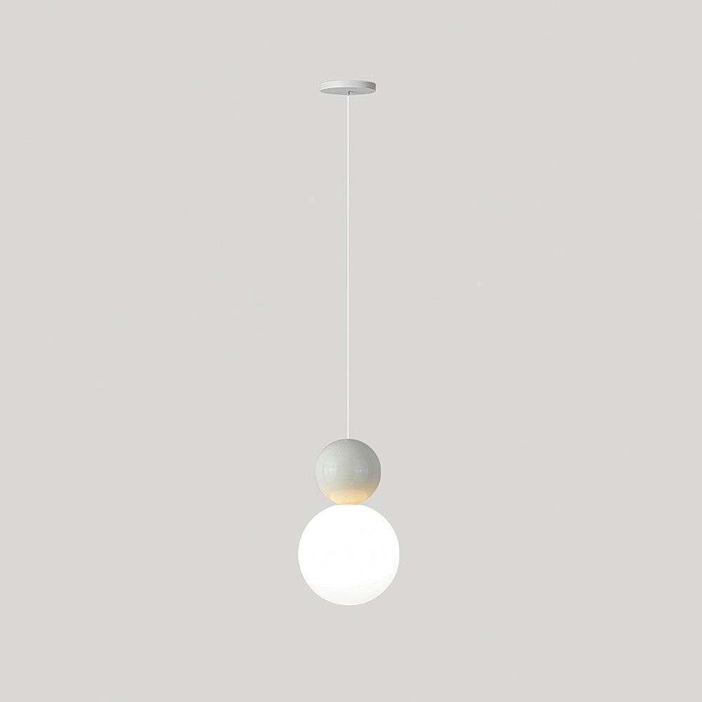 Modern Double Sphere Acrylic Pendant Light for Contemporary Dining and Living Areas