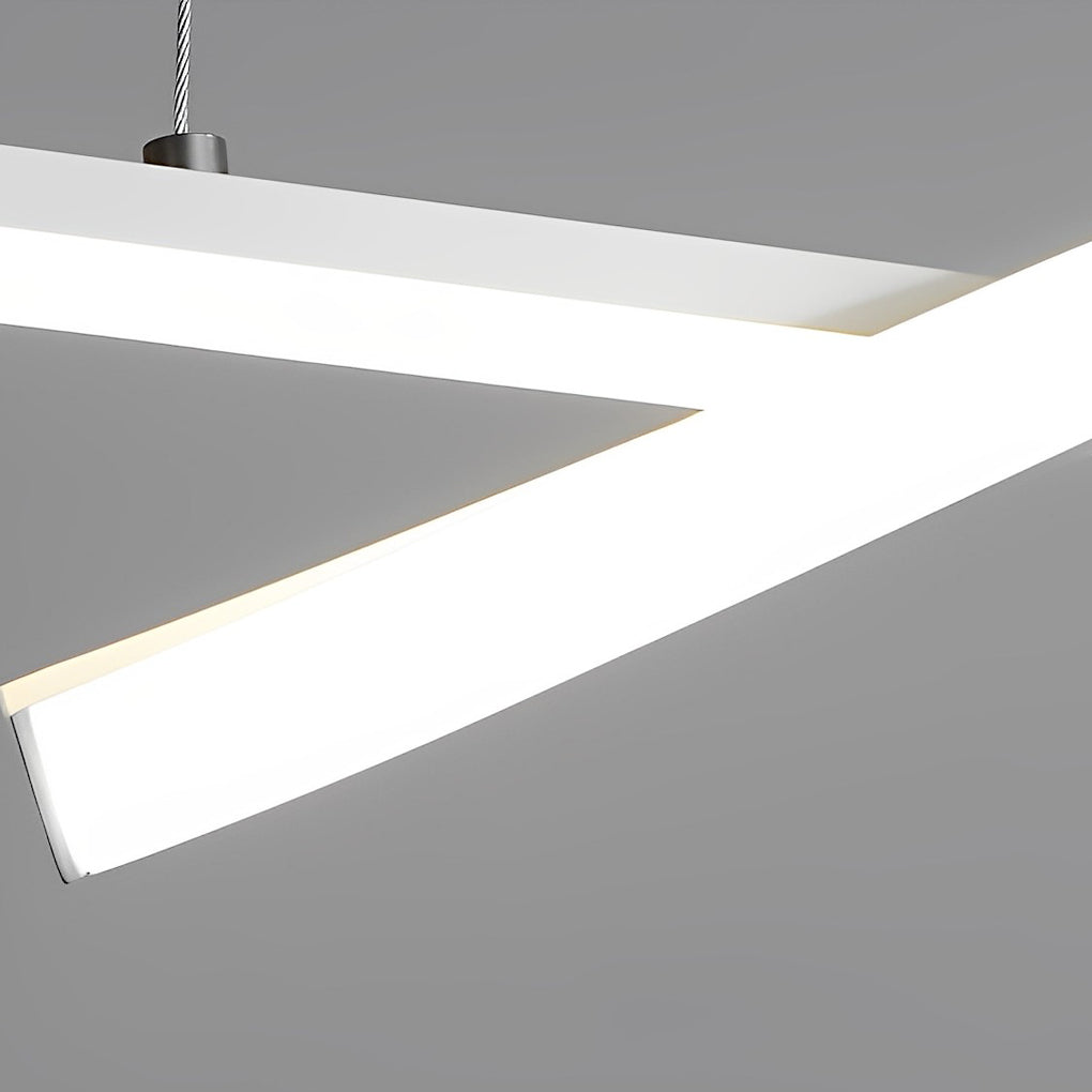 Modern Double Wavy LED Chandelier Creative Minimalist Hanging Pendant Light