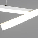 Modern Double Wavy LED Chandelier Creative Minimalist Hanging Pendant Light