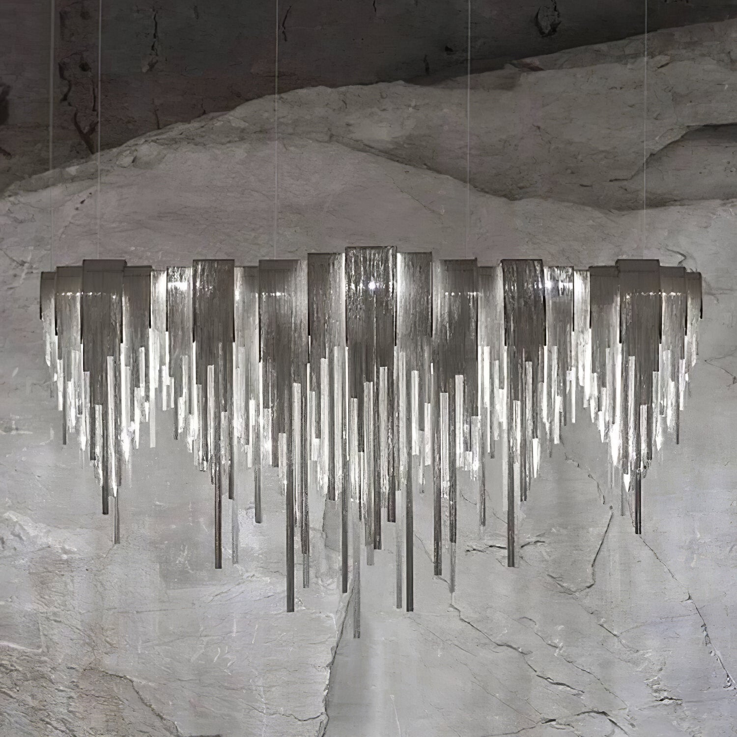 Modern Draped Metal Chain Chandelier LED Gasolier Lighting in Rose Gold and Chrome