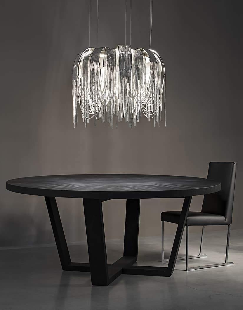 Modern Draped Metal Chain Chandelier LED Gasolier Lighting in Rose Gold and Chrome