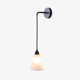 Modern Droplet Alabaster Wall Sconce Light with Natural Stone Shade for Indoor Decor