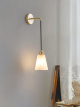 Modern Droplet Alabaster Wall Sconce Light with Natural Stone Shade for Indoor Decor