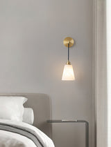 Modern Droplet Alabaster Wall Sconce Light with Natural Stone Shade for Indoor Decor