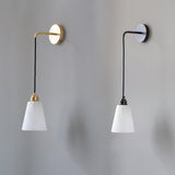 Modern Droplet Alabaster Wall Sconce Light with Natural Stone Shade for Indoor Decor