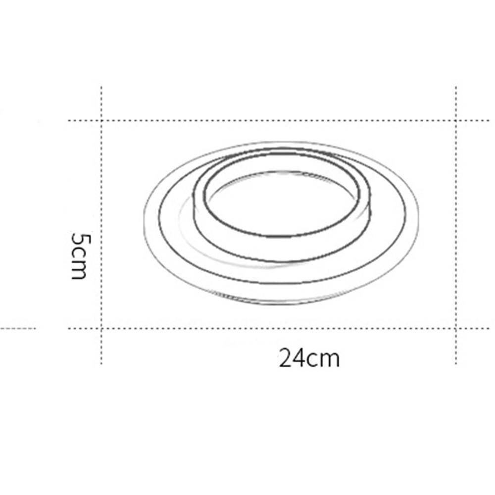 Modern Dual Circle LED Flush Mount Ceiling Light Minimalist Black and White Metal Lighting Fixture