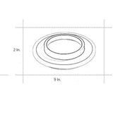 Modern Dual Circle LED Flush Mount Ceiling Light Minimalist Black and White Metal Lighting Fixture