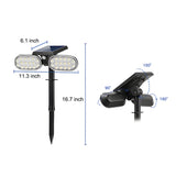 Modern Dual Head Outdoor Solar Motion Sensor Security Spotlight Rotatable LED Path Light
