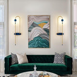 Modern Electrical Circuit LED Wall Sconce with Minimalist Rotating Arms Gold and Blue Wall Lamp