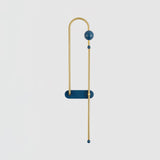 Modern Electrical Circuit LED Wall Sconce with Minimalist Rotating Arms Gold and Blue Wall Lamp