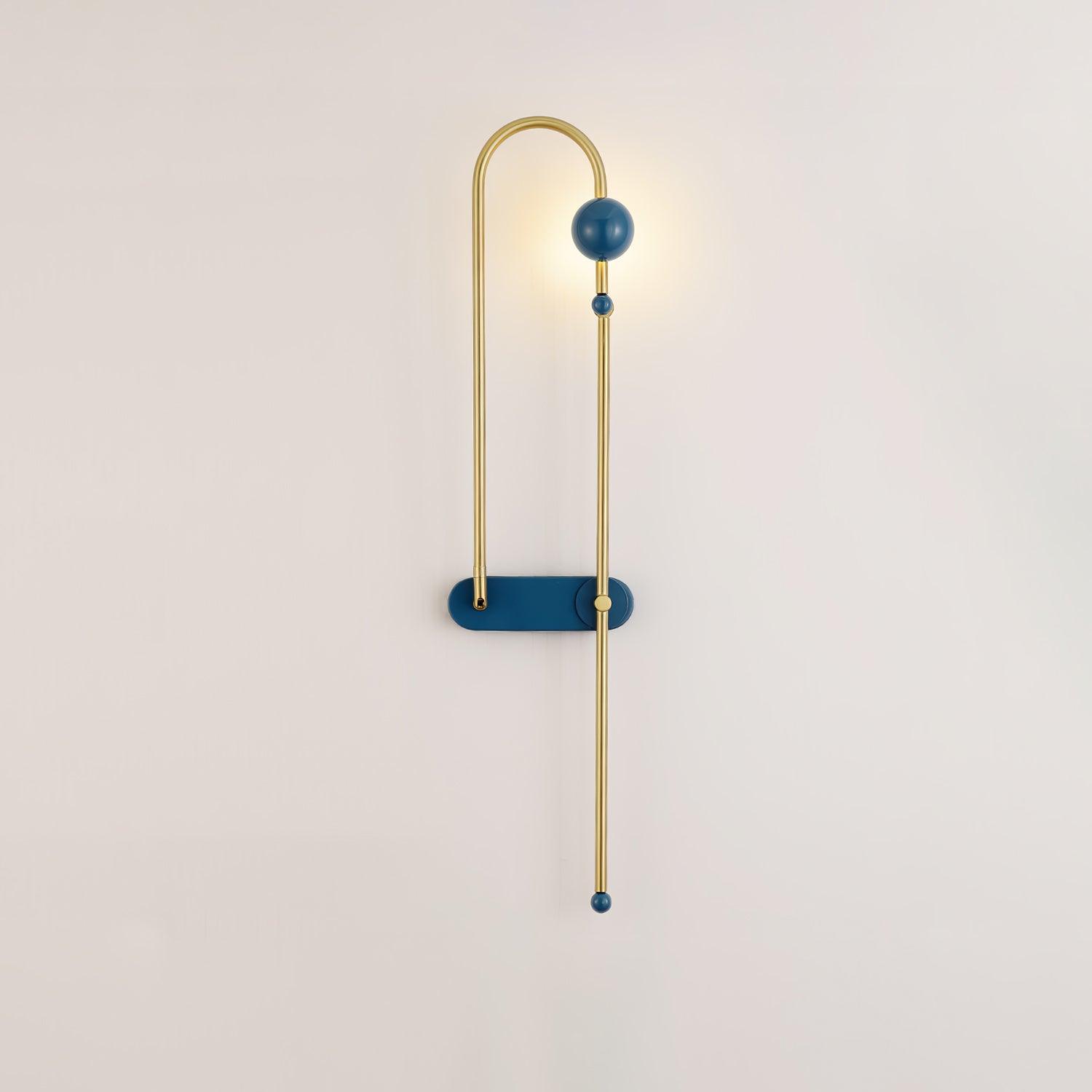 Modern Electrical Circuit LED Wall Sconce with Minimalist Rotating Arms Gold and Blue Wall Lamp