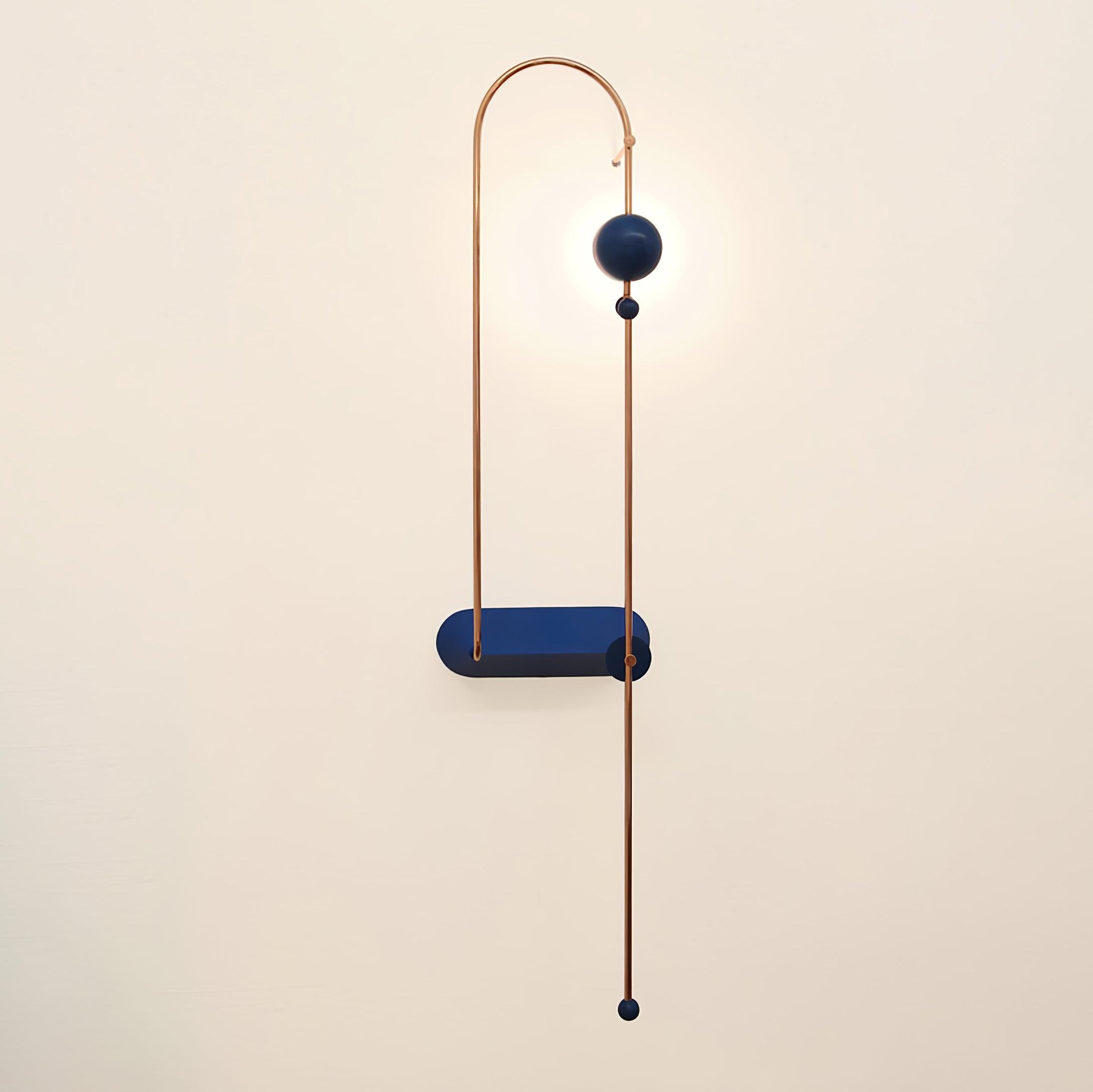 Modern Electrical Circuit LED Wall Sconce with Minimalist Rotating Arms Gold and Blue Wall Lamp